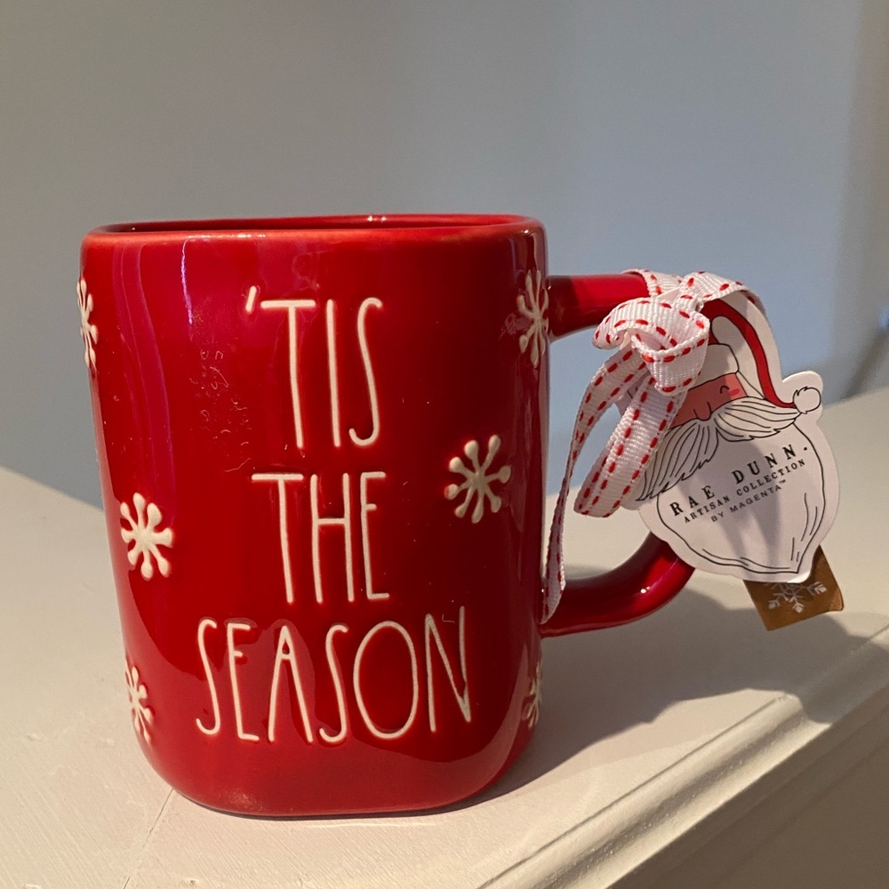 Rae Dunn Red Holiday Mug - 'Tis The Season